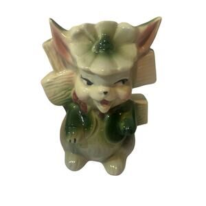 Vintage Anthropomorphic Bunny Rabbit Ceramic Planter Royal Copley Made In Japan